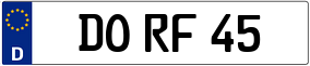 Trailer License Plate